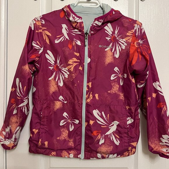 Columbia Reversible 2in1 Windbreaker/Jacket Girl S - Picture 1 of 6